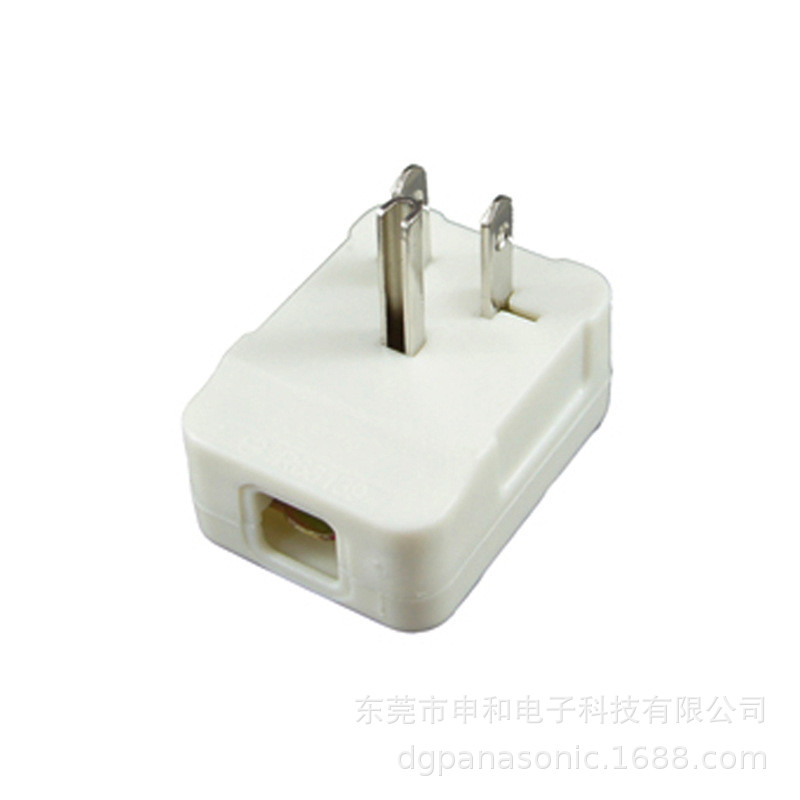 LKEW隆光工业插头LK7001-1美标防松防脱落H型插头15A125V乳白色