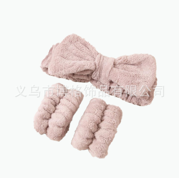 Amazon popular banda de pelo de las mujeres cara impermeable correa de muñeca traje arco simple banda de pelo accesorios para el cabello cabeza