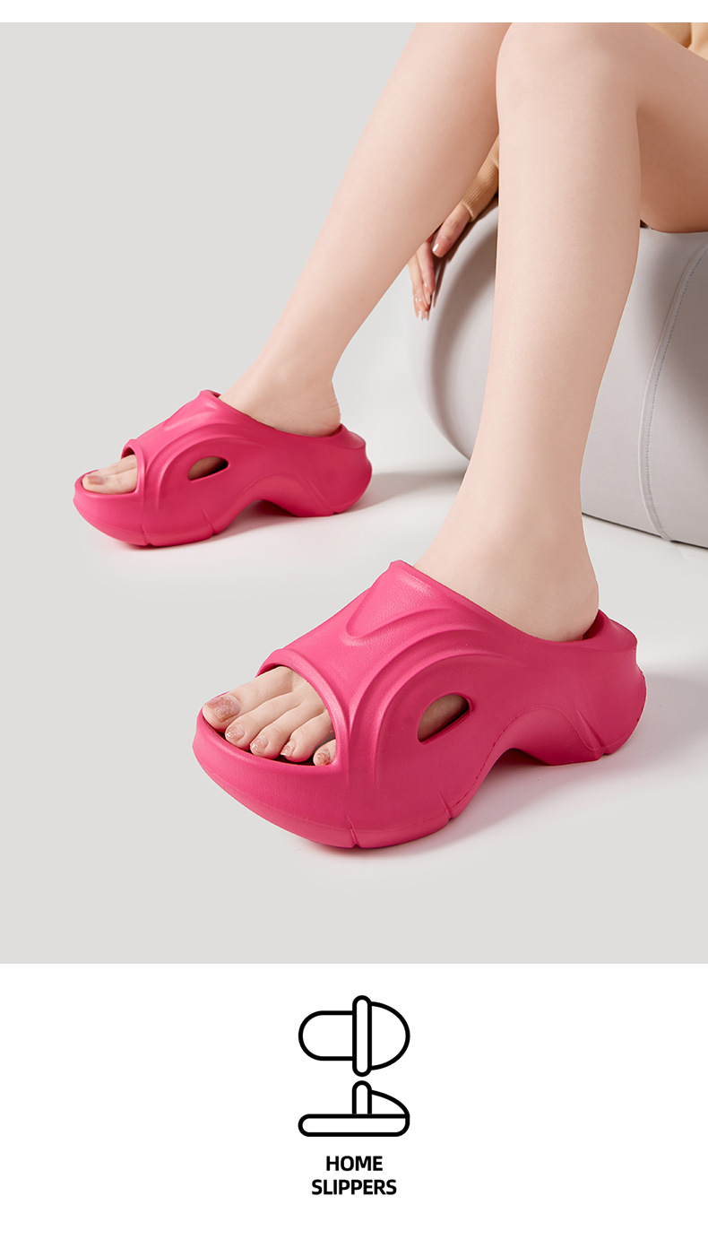 Women's Summer Thick Soled Sandals Beach Odor Resistant Height Increasing Korean Style Non Slip Versatile_vogvips.com