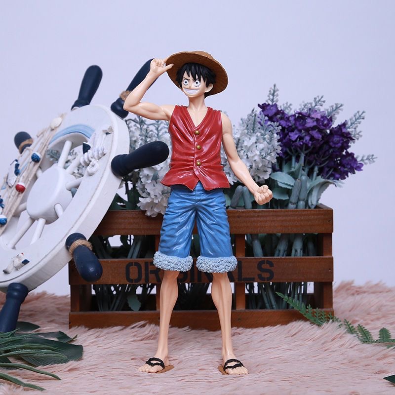 Uno de los piratas muñeca de oficina modelo de pastel decoración Q versión Luffy Sauron Ace Sanji Joba conjunto completo de anime