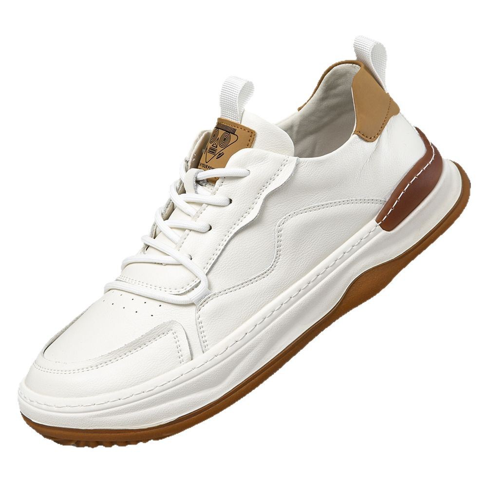 Zapatos de hombre nuevos zapatos de moda casuales de cuero transpirables zapatos deportivos cómodos de moda de estilo británico zapatos de hombre con suela suave