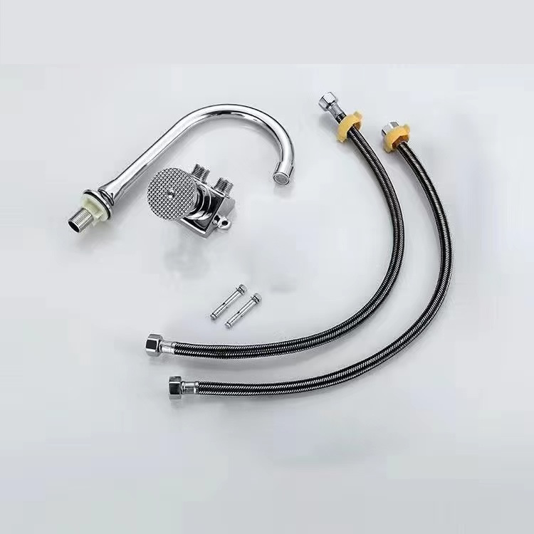 Válvula de pedal + grifo de salida + 80 tubo de entrada largo 2