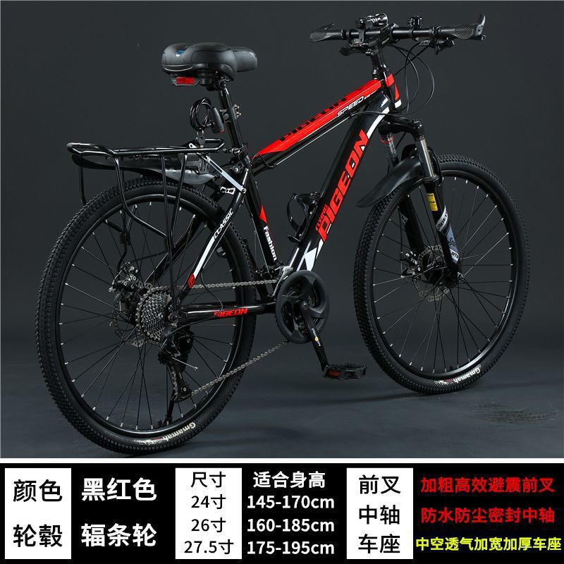 Steel frame version - black and red - flagship version [spoke wheel]
