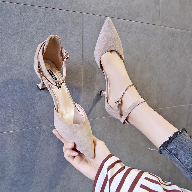 Estilo de fadas alta 2024 novo outono coque sandálias de salto fino saia combinando feminina com oco uma linha fivela cinta única_voghion.com