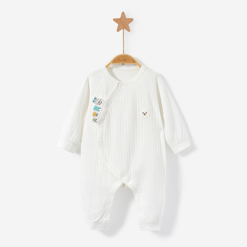 Mono de bebé Primavera, Otoño e Invierno recién nacido tocando fondo cálido algodón hombres y mujeres Luna Llena mameluco pijamas traje ropa de bebé
