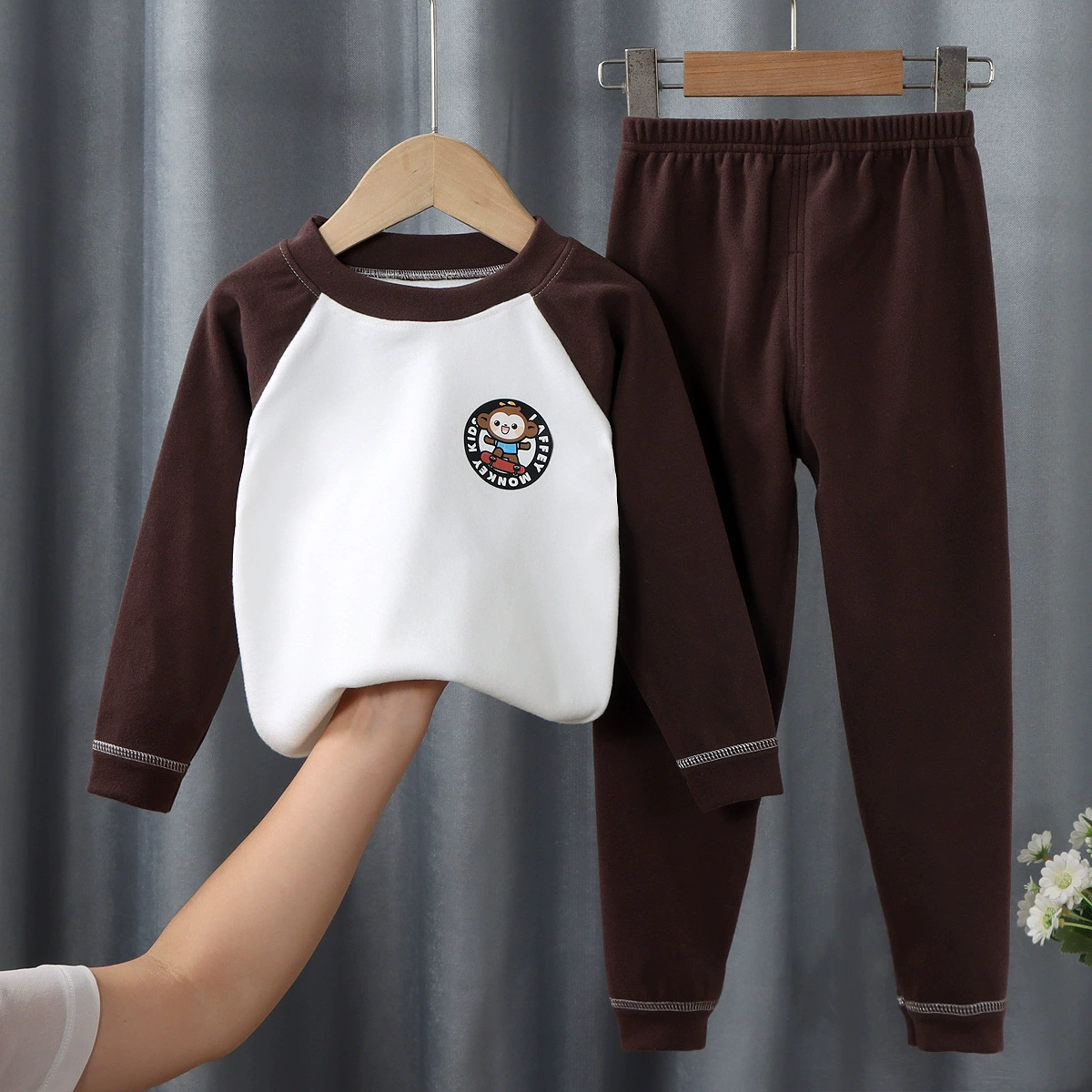 Children's Velvet Thermal Set — Thermal Underwear Pajama Base for Boys & Teens, Sizes 73–170 cm