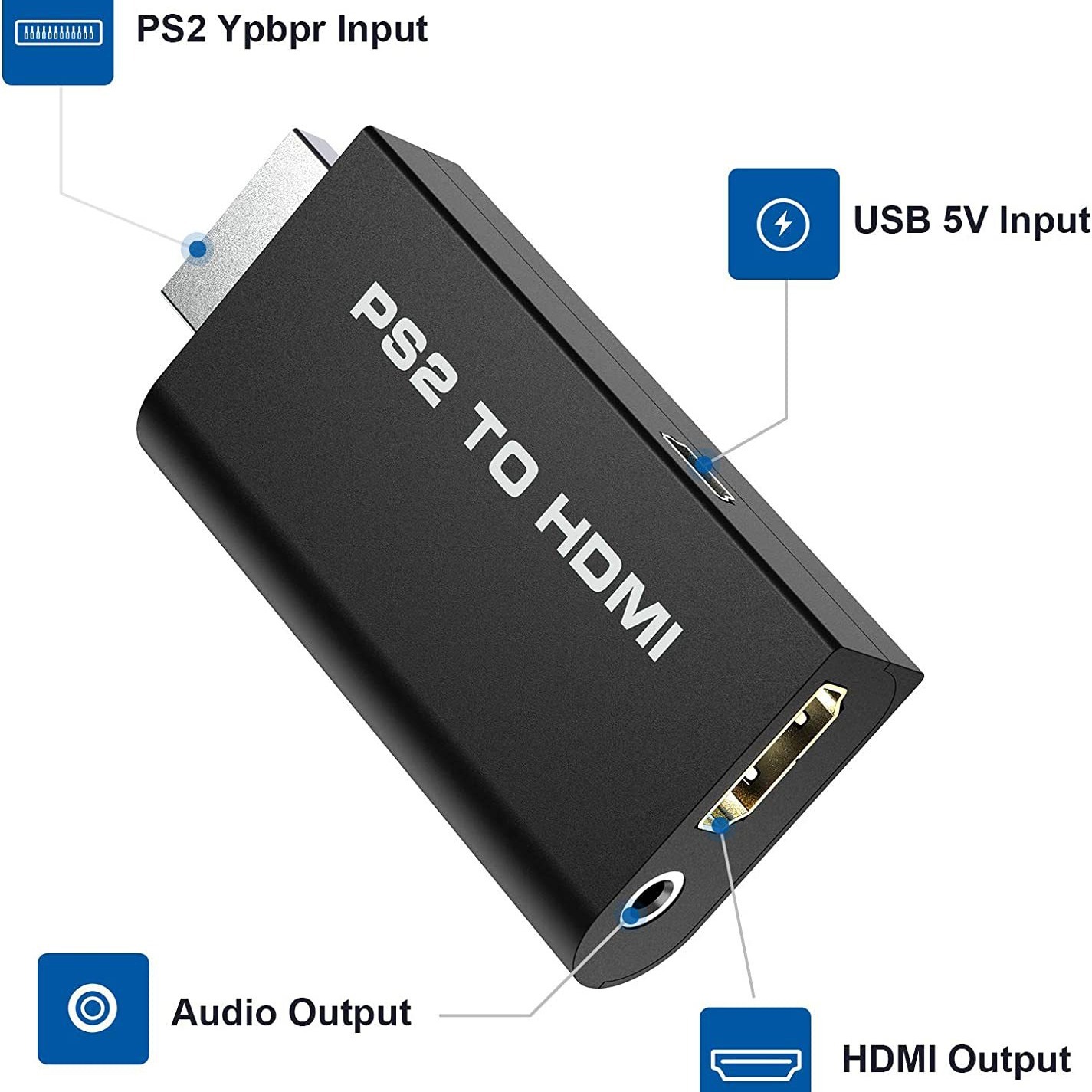 Wii/PS2 a HDTV HD Video HDTV convertidor