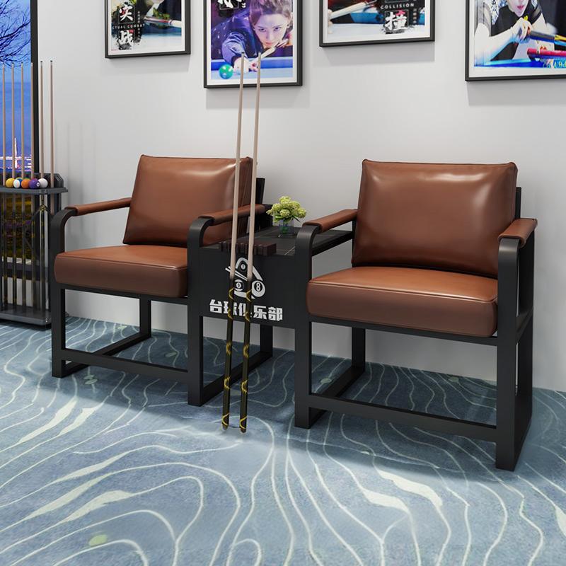Conjunto de sofá y mesa para sala de billar, sillas de visualización integradas, sillas de descanso sencillas para sala de billar, sofá para ver partidos, sillas de visualización para sala de billar.