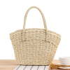 Brand straw beach bag one shoulder for leisure