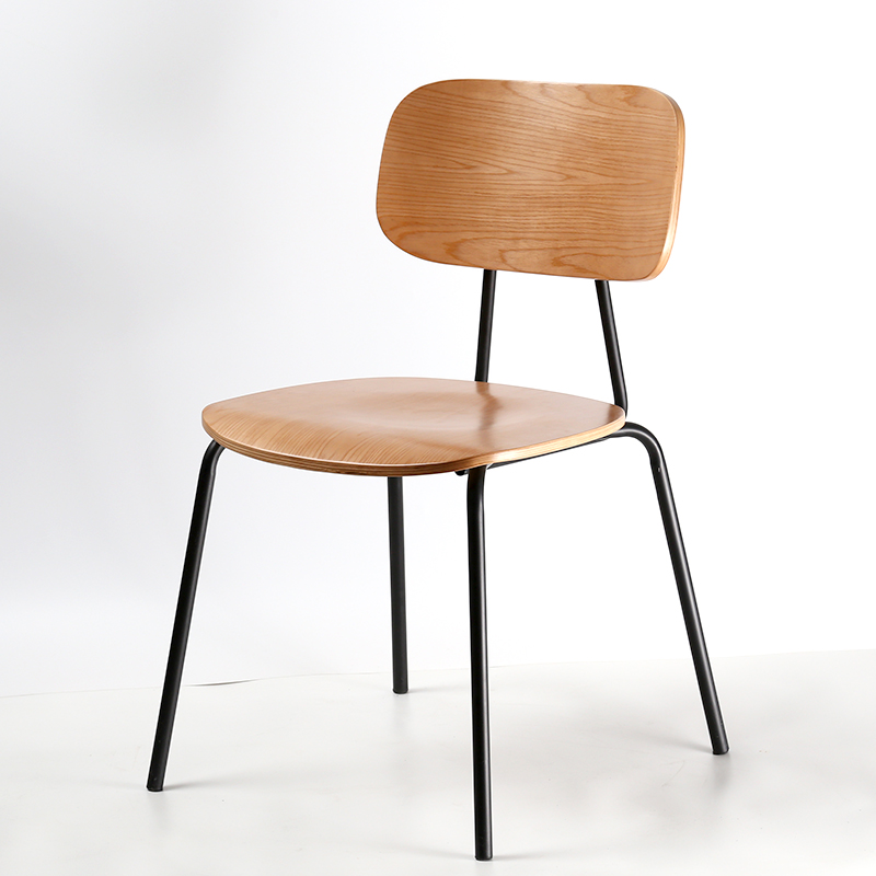 블랙 다리 + 라이트 월넛 등받이 패널