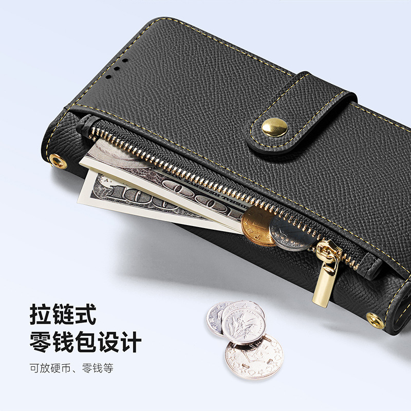 Samsung S25+ 本革磁気携帯電話ケース卸売 Apple 17Pro ツーインワン財布 16e 落下防止ケースに適しています。|undefined