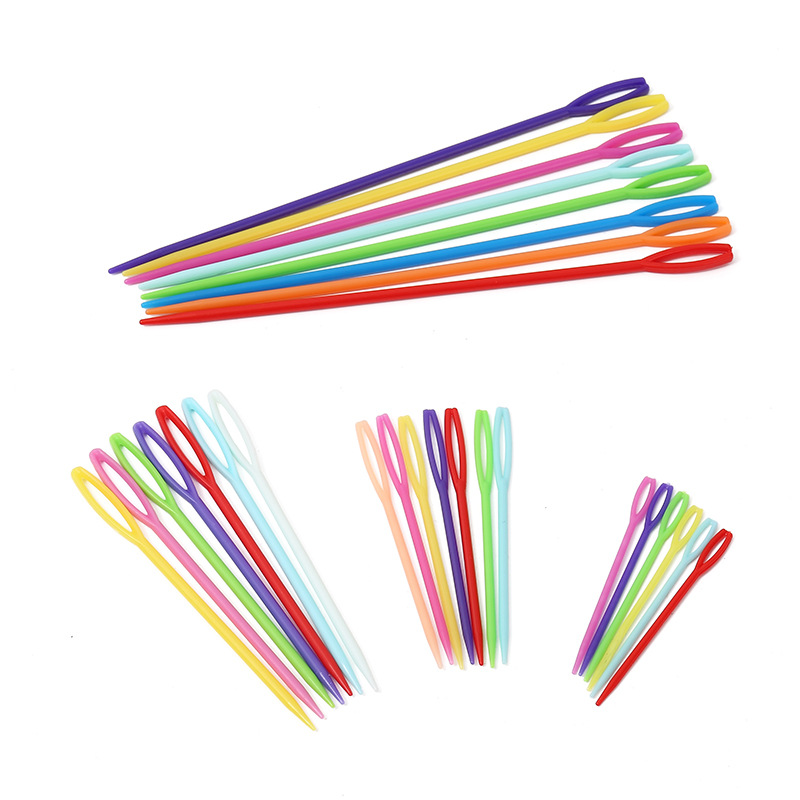 彩色手工DIY编织工具大眼针 毛衣毛线缝合塑料针多规格安全缝衣针