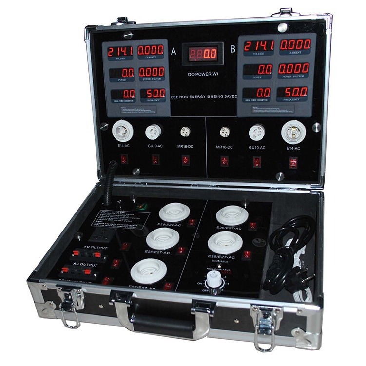 手提式LED节能灯展示箱 功率测试箱 对比灯箱4228-13P 灯具检测仪