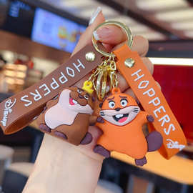 跨境河狸变身计划卡通HOPPERS系列挂件动漫周边礼品钥匙扣批发