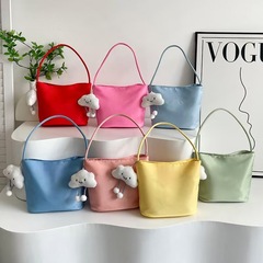 お土産韓国ハンドバッグ女性用ナイロン生地オリジナルレディースバッグギフトファッション刺繍脇の下バッグ多用途ショルダーバッグ