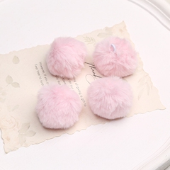 韓国版の秋と冬模造ウサギの毛皮ボール暖かいぬいぐるみボール手作り diy リボンヘアアクセサリーヘアピン素材ジュエリーアクセサリー