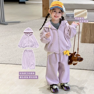 （10.19新款上新）女童运动卫衣套装冬装儿童上衣卫裤A类宝宝衣服