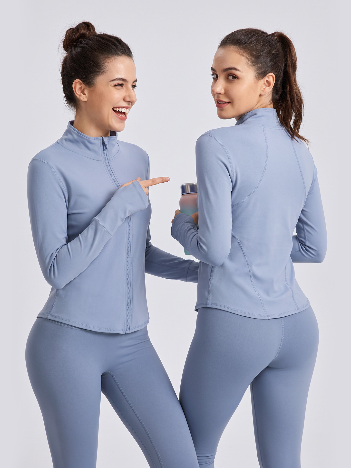Ju Yi Tang alta elasticidad deportiva acondicionamiento físico ciclismo chaqueta de yoga para correr chaqueta deportiva mujer