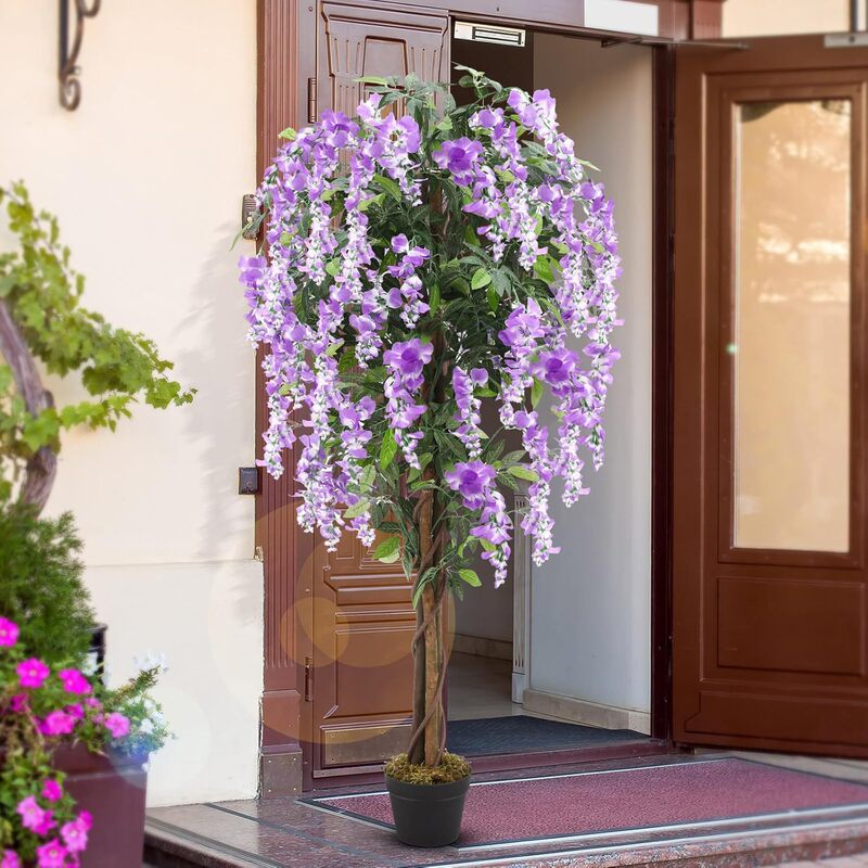 Simulated Wisteria Flower Tree for Indoor and Outdoor Decoration in Shopping Malls, Amazon Cross-Border Hot-Selling Artificial Plant Decoration Simulated Wisteria Flower Tree for Indoor and Outdoor Decoration in Shopping Malls, Amazon Cross-Border Hot-Selling Artificial Plant Decoration