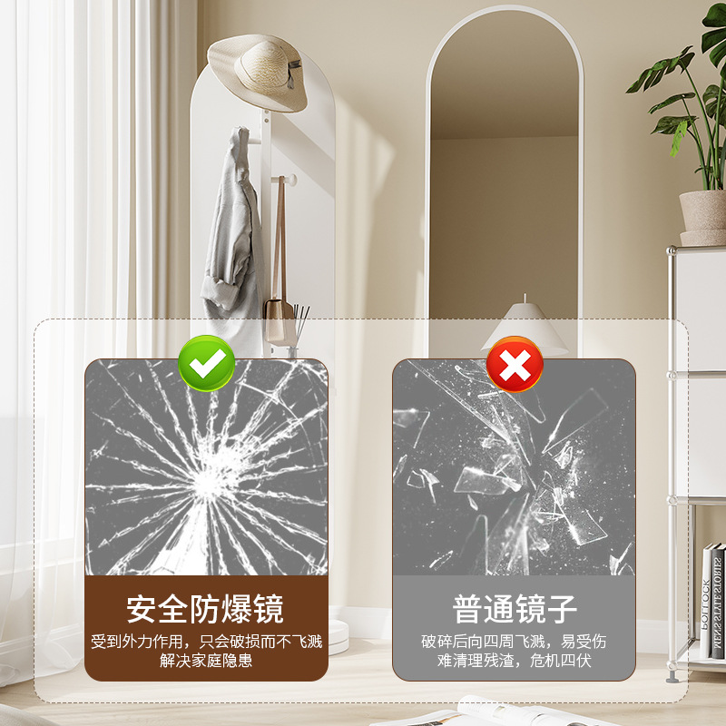 Espejo de cuerpo entero percha de ropa giratoria espejo integral espejo de vestir piso de dormitorio percha de ropa sombrero vertical gran espejo de prueba de ropa doméstica