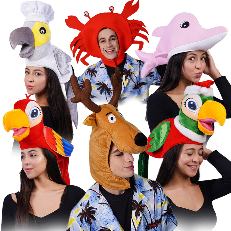 Comercio exterior transfronterizo divertido sombrero animal rendimiento en la etapa Accesorios Sombrero pareja sombrero distribución al por mayor