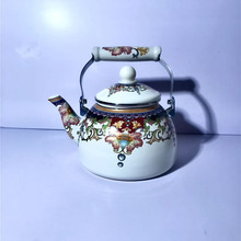 珐琅搪瓷茶壶家用民族风烧水壶电磁炉燃气通用加厚耐高温茶具