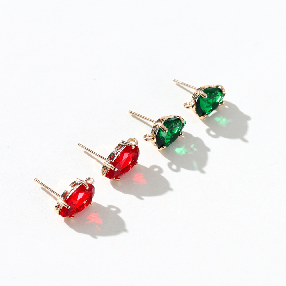 7g Weight Earring Findings Jewelry Making Type 8.5*12mm Jewelry Making Size Rhinestones Inlay Material DIY Jewelry Accessories Classification 4 PCS/Package Quantity Copper Material Geometric Pattern Plating Design Casual, Simple Style Style 4 PCS/Package 8.5*12mm Copper Rhinestones Geometric Earring Findings Jewelry Accessories 8
