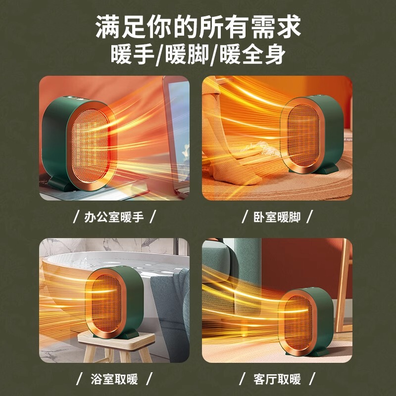 跨境外贸立式PTC陶瓷发热取暖器小型卧室家用宿舍桌面节能暖风机|undefined