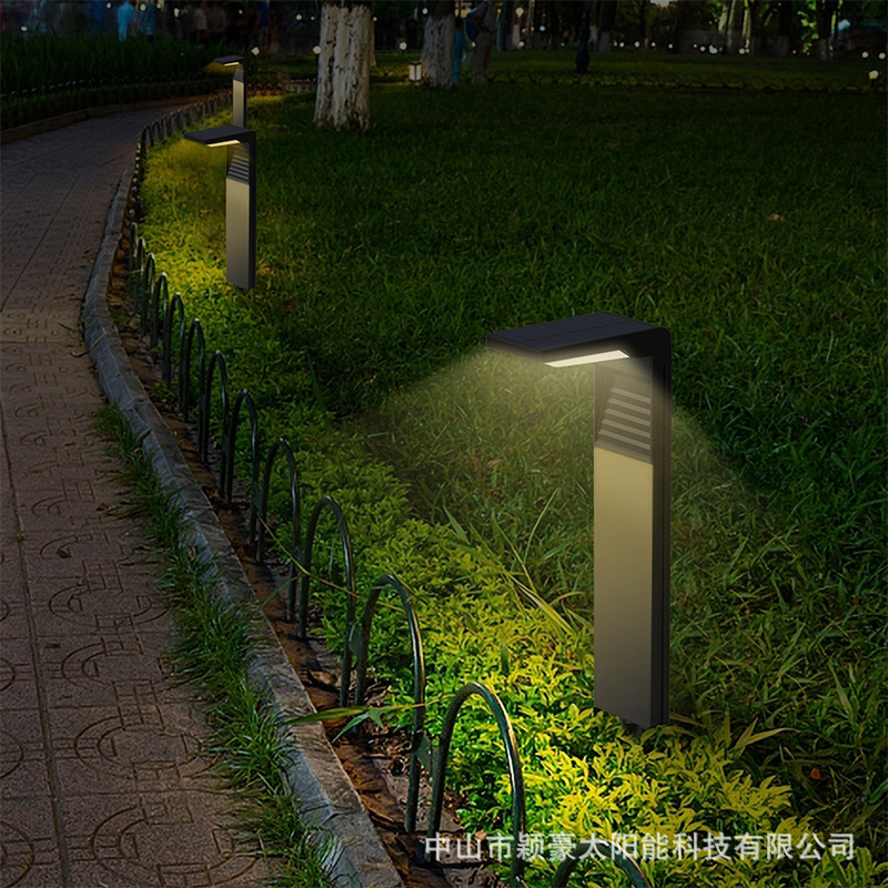 太阳能草地别墅地插灯 现代简约庭院草坪灯 防水户外花园庭院灯