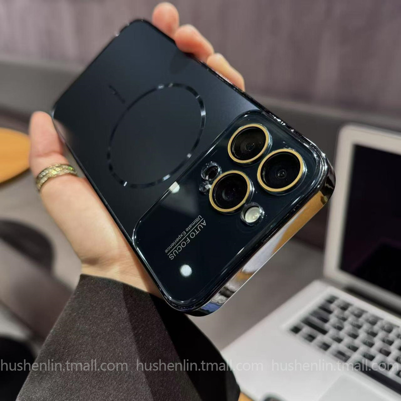 Electroplated Original Color Large Window Fine Ring Magnetic Phone Case Suitable for iPhone 17 Pro Max Matte Ag Protective Cover Electroplated Original Color Large Window Fine Ring Magnetic Phone Case Suitable for iPhone 17 Pro Max Matte Ag Protective Cover