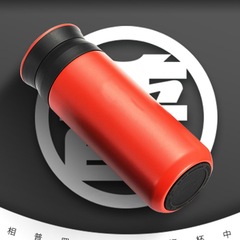 304 Stainless Steel Insulated Cup Female Portable Water Bottle Student Creative Sprayed Big Belly Cup Tea Flat Lid Straight Cup Engraving