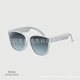 White round frame black lenses