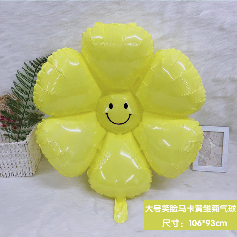 대형 마카 스마일 데이지 옐로우