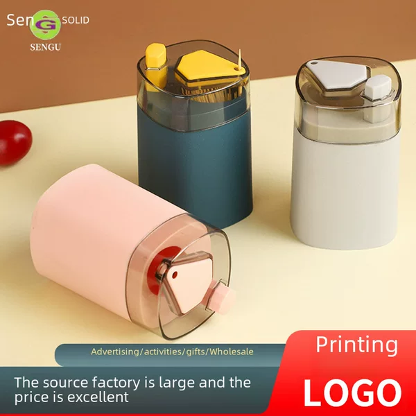 Plastic Automatic Toothpick Cartridge Portable Household Toothpick Cans Toothpick Bottle Hotel Restaurant Creative Press Toothpick Box
