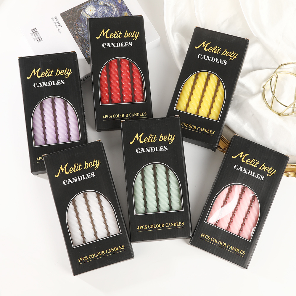 Europa Morandi rosca vela larga vela doméstica sin humo romántica boda espiral vela vela transfronteriza