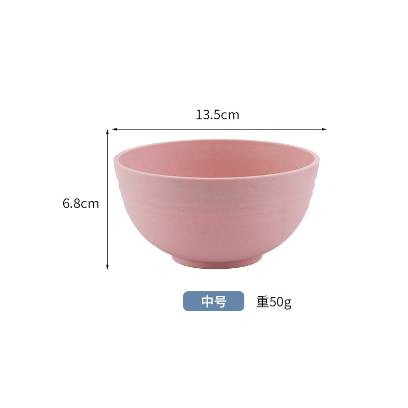 Children's Tableware Set, Wheat Straw Fiber, 6-Piece Fall-Proof Dinnerware for Home