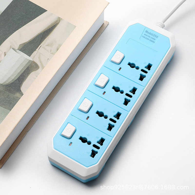 254 # USB 4 interruptor multipropósito conector tres enchufe plano enchufe con cables enchufe