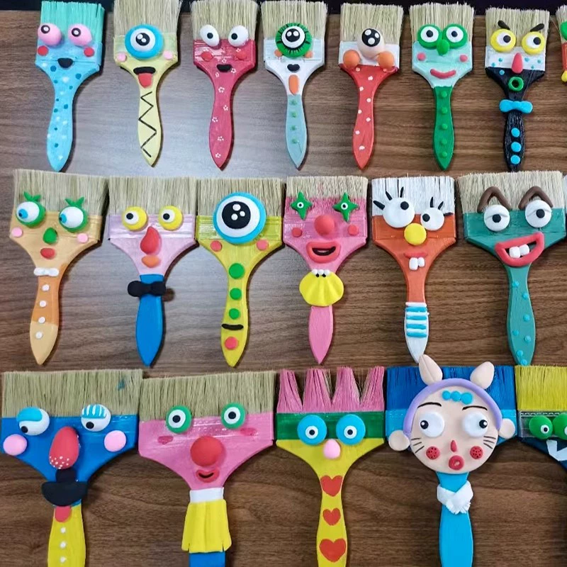 Кисть для масляной краски ручной работы для детского сада, нейлоновая доска, кисть для рисования, художественная студенческая специальная нейлоновая кисть с плоской головкой