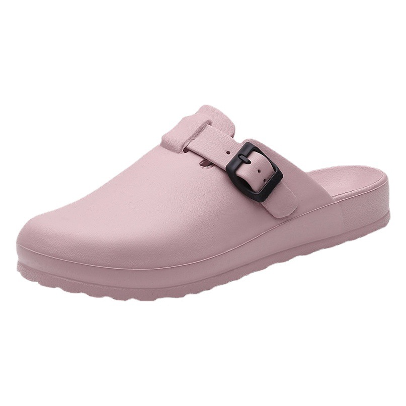 Fábrica al por mayor zapatillas de punta cerrada zapatos de médico de laboratorio femenino zapatos de enfermera zapatillas de pareja casa ligera transfronteriza en stock