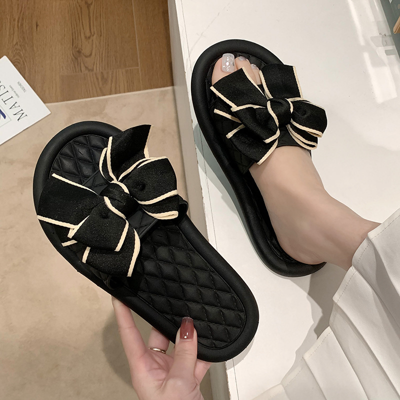 women's slippers with bow