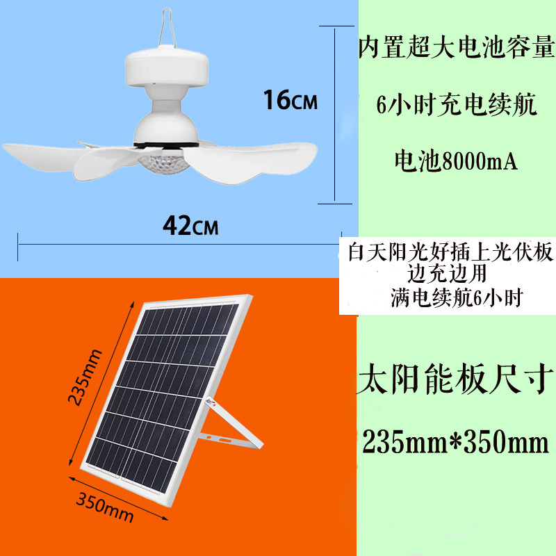 国境を越えたアマゾンアウトドアキャンプポータブル充電式強風太陽光発電リモコン天井ファンソーラーファンライト|undefined