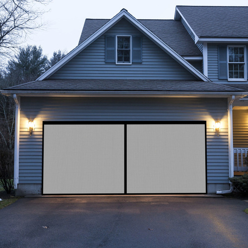 YEGBONG Garage Insect Net Velcro Seamless Retractable Portable Mosquito Net Garage Door Screen Easy to Install