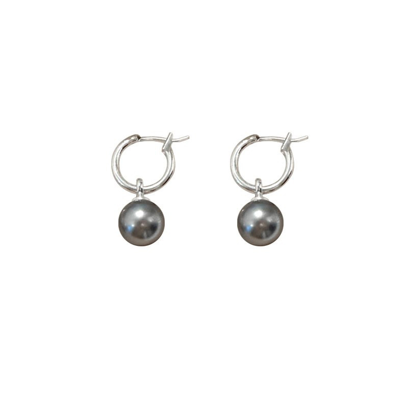 Silver-Grey Pearl Earrings