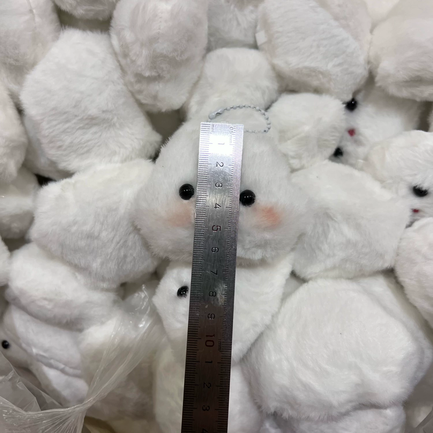 Ghost cute doll, face blush, keychain