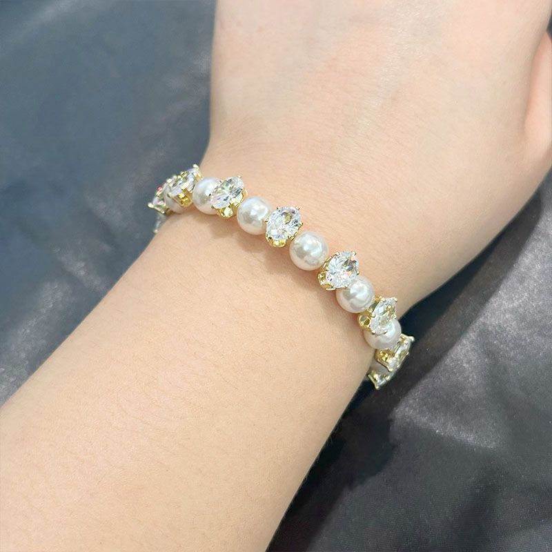 진주 + 화이트 지르코니아 [고귀한 스타일]