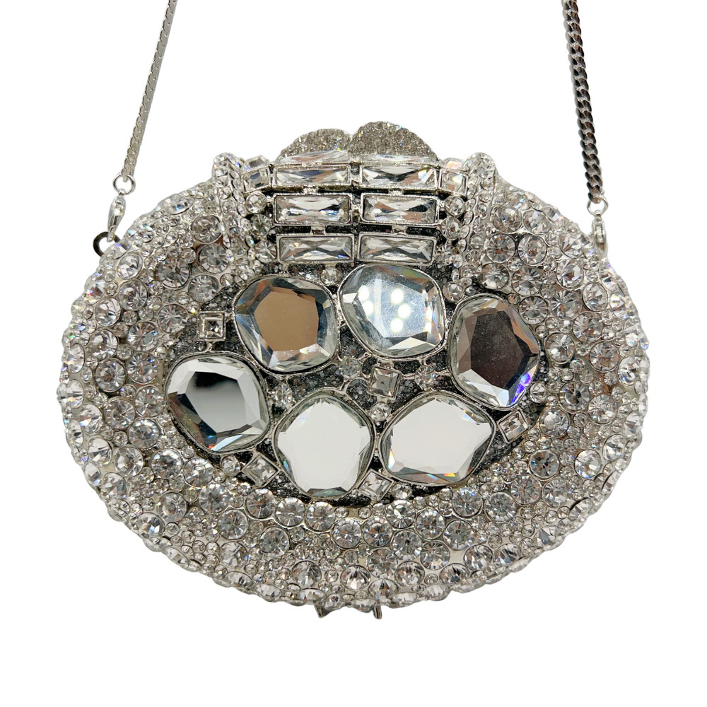 Piedra fábrica de bolsas de noche metal hueco diamantes bolsas de banquete diamantes bolsas de mano de mujer