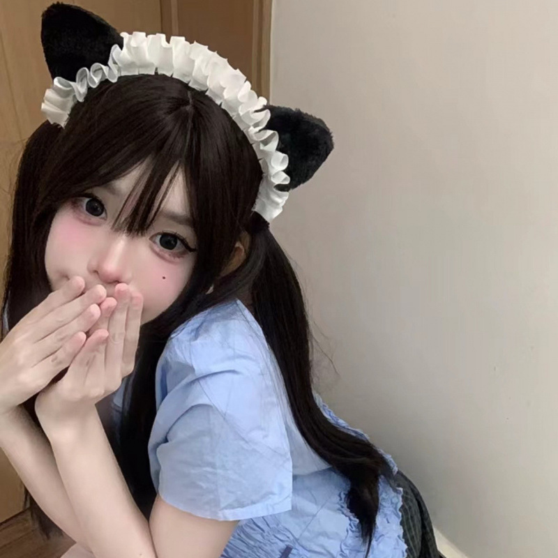 Original Lolita Lolita Cat Ear Hair Hoop KC Japanese Soft Girl Sweet Cute Hair Accessories Maid LO Niang Headwear