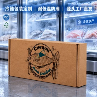 冷冻食品冷链包装盒定制加厚牛皮纸飞机盒跨境服装鞋帽折叠包装盒