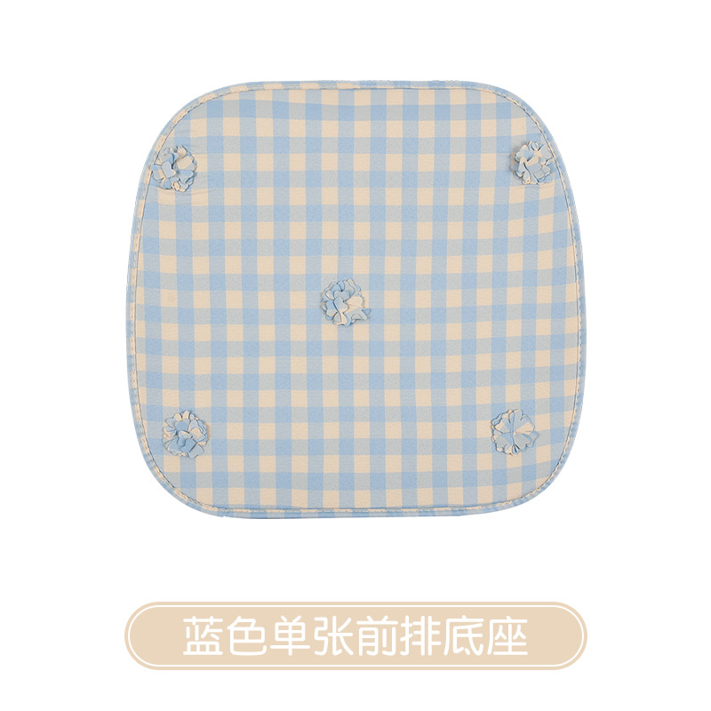 Cushion, Universal, Universal Seat cushion, seat cover - single-base-spring-flower-blue