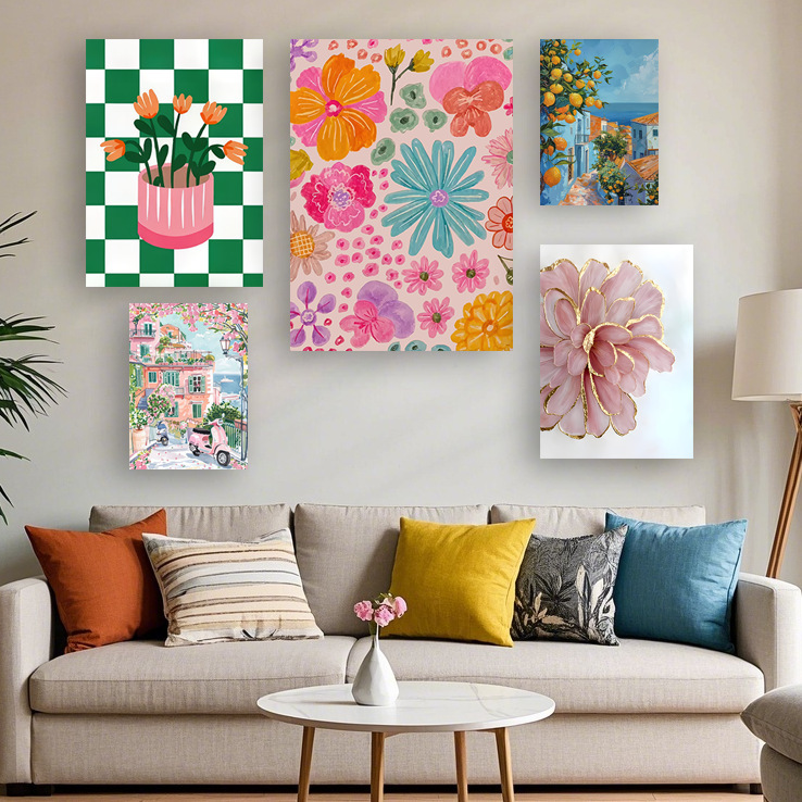 Cross-Border Amazon Plant Landscape Art Poster Painting Core Background Wall Bedroom Living Room Home Decoration Art Painting